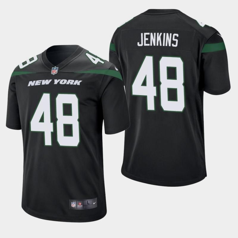 Men New York Jets #48 Jordan Jenkins Nike Black Game NFL Jersey->new york jets->NFL Jersey